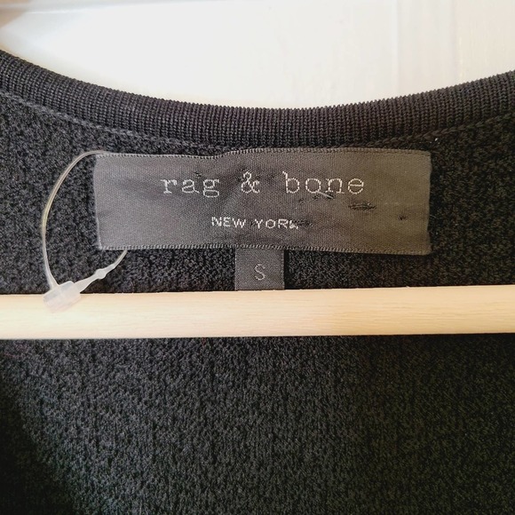 The Rag & Bone Alyssa Black Knit A Line Dress - Picture 5 of 7